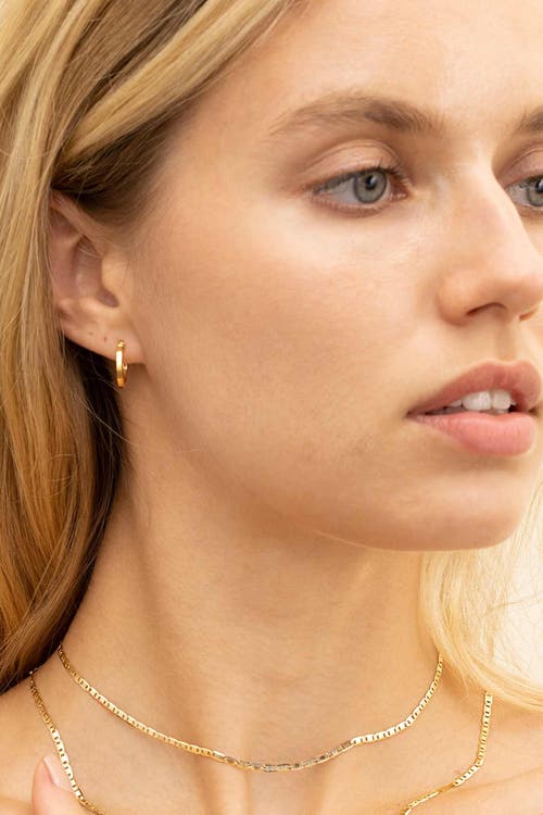 Oradina 14k Yellow Gold Little Darlings Mini Hoops In Gold