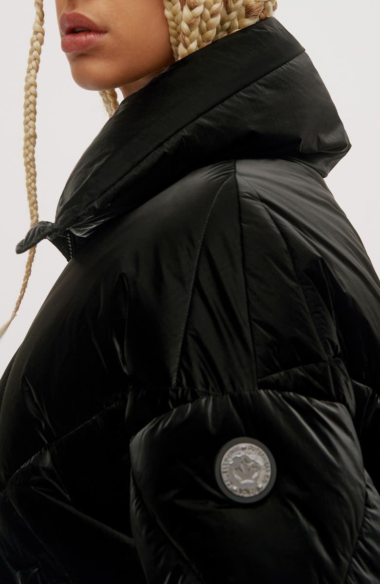 Noize Paris Water Resistant Hooded Puffer Jacket, Alternate, color, Black