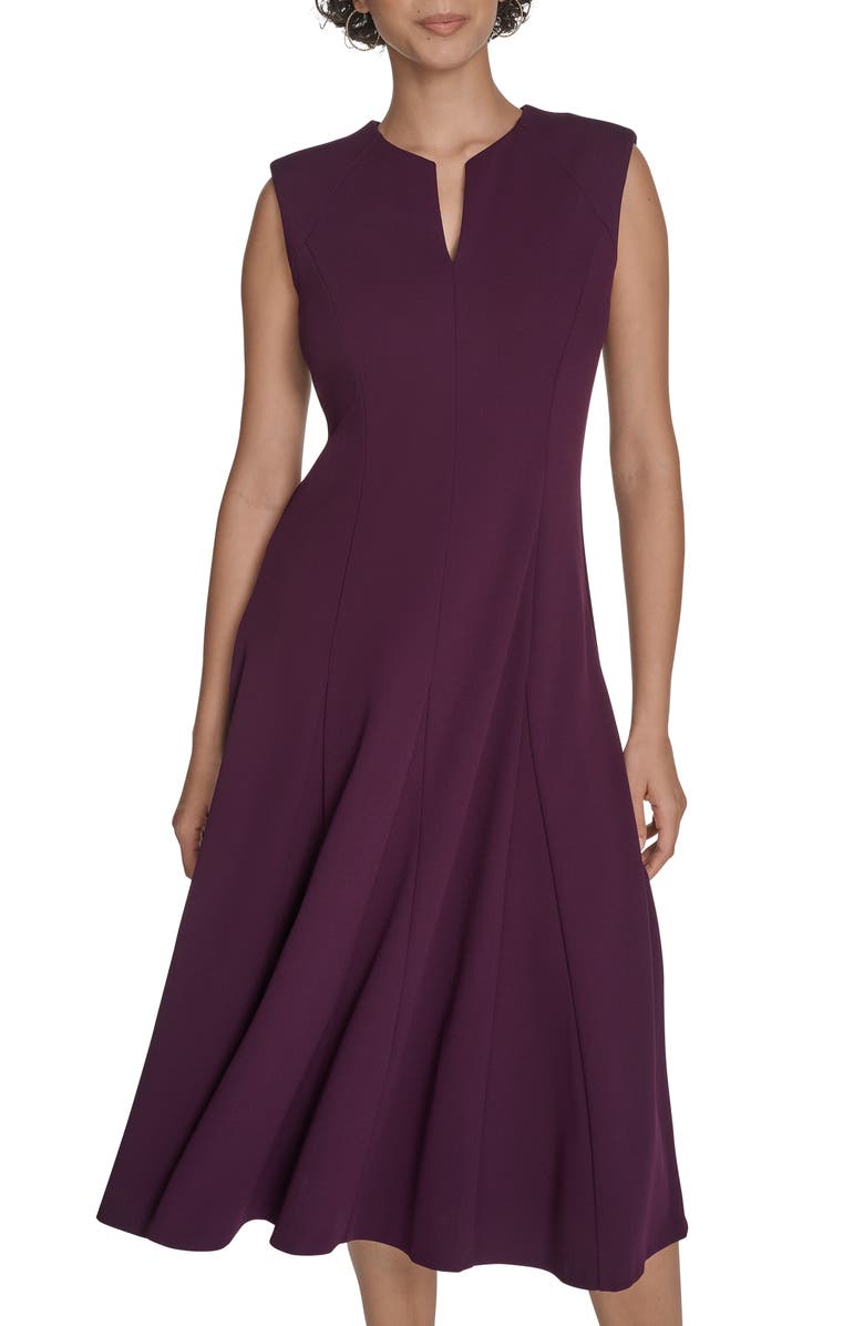 Sleeveless A-Line Midi Dress
