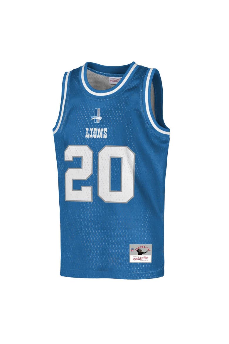 Youth Mitchell & Ness Barry Sanders Blue Detroit Lions Retired Player NFL Basketball Fashion Jersey, Alternate, color, Blue