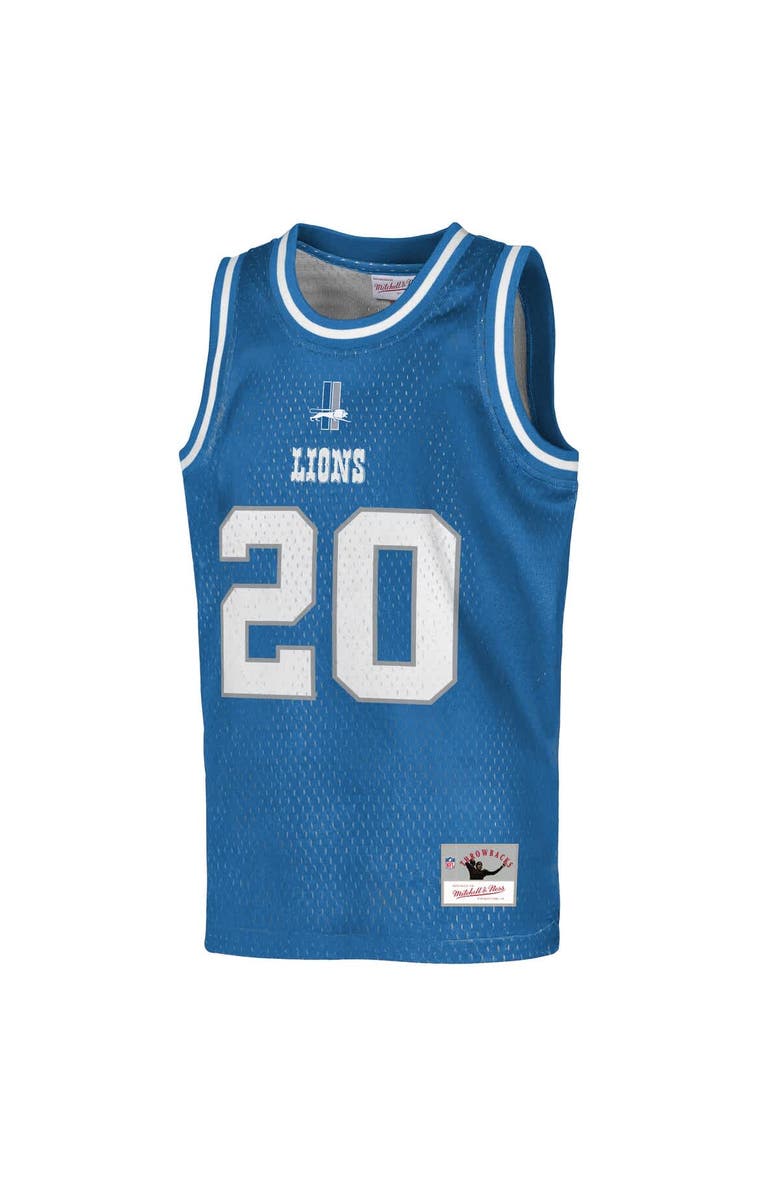 Mitchell & Ness Youth Mitchell & Ness Barry Sanders Blue Detroit Lions Retired Player NFL Basketball Fashion Jersey, Alternate, color, Blue