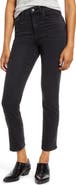 PAIGE Sarah High Waist Slim Straight Leg Jeans
