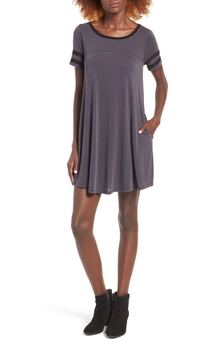 Socialite Varsity T-Shirt Dress, Main, color, 