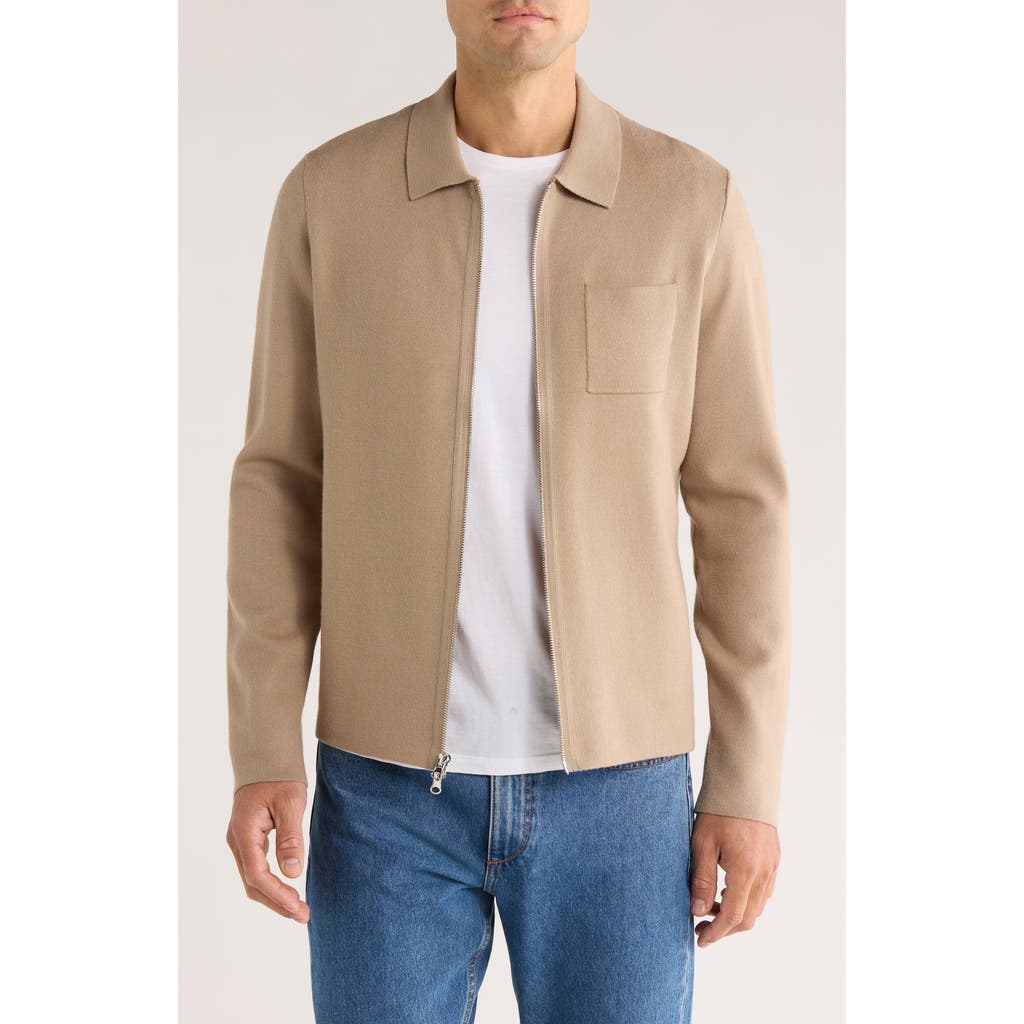 Truth Zip Sweater In Nude