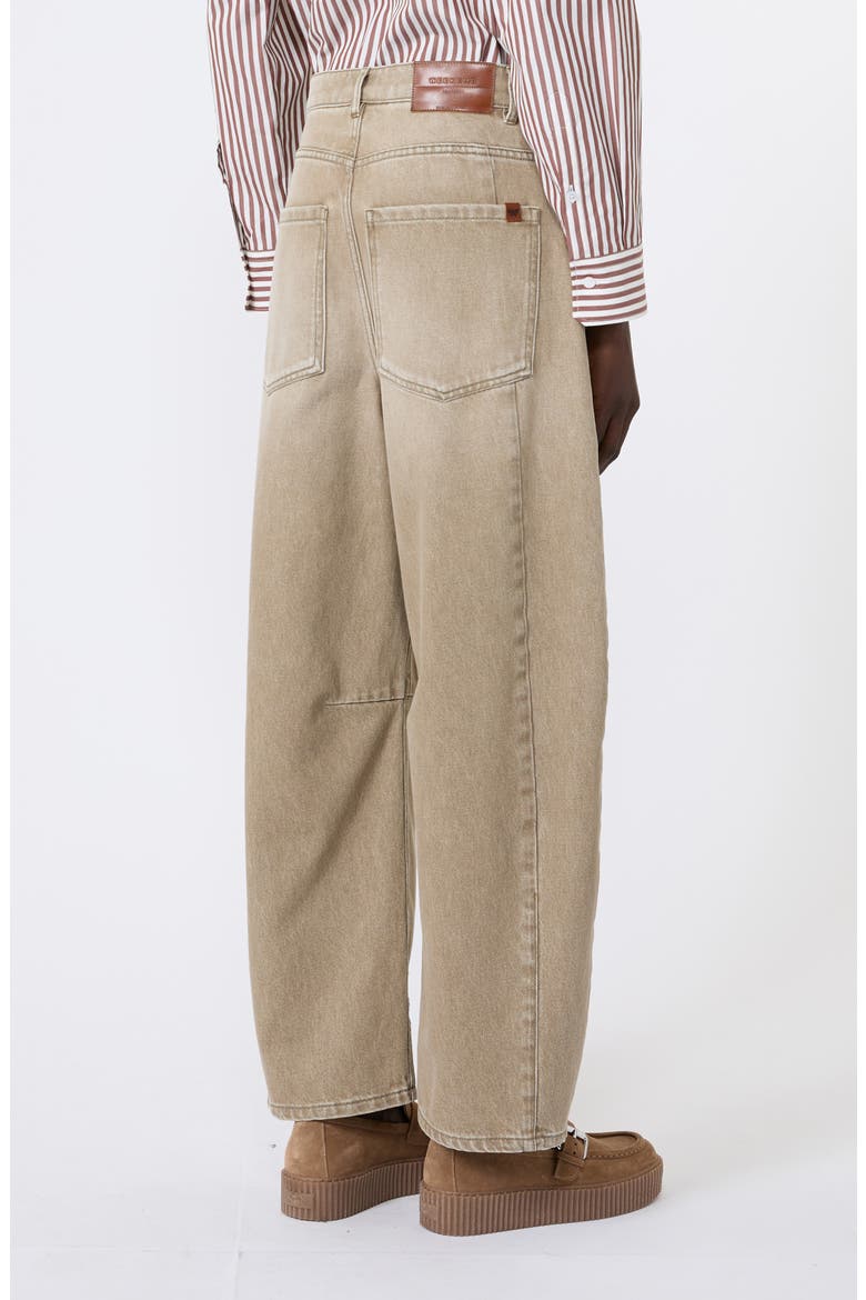 Arcadia Barrel Leg Jeans, Alternate, color, BEIGE