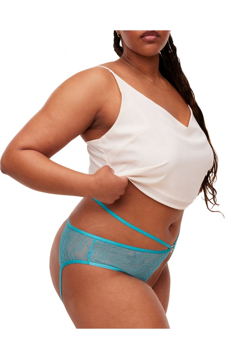 Adore Me Danielle Bikini Panties, Alternate, color, Medium Blue