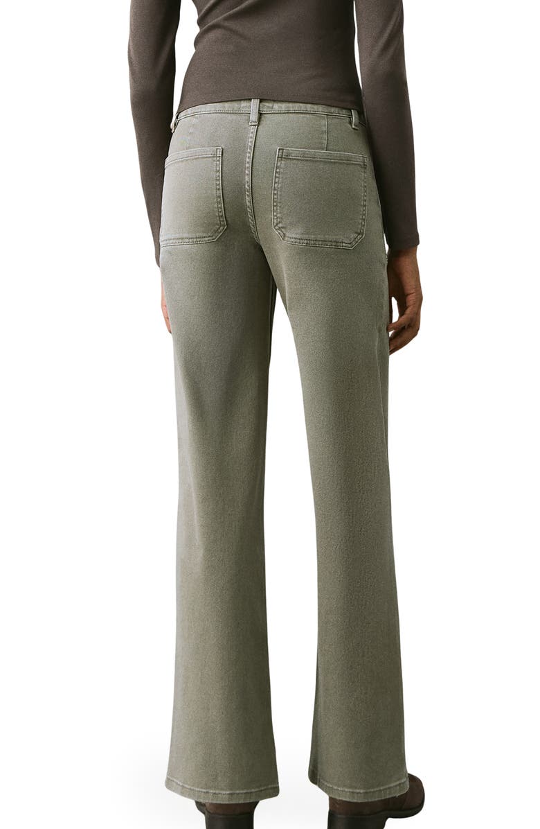 MANGO TEEN Studded Culotte Wide Leg Jeans, Alternate, color, Pastel Green