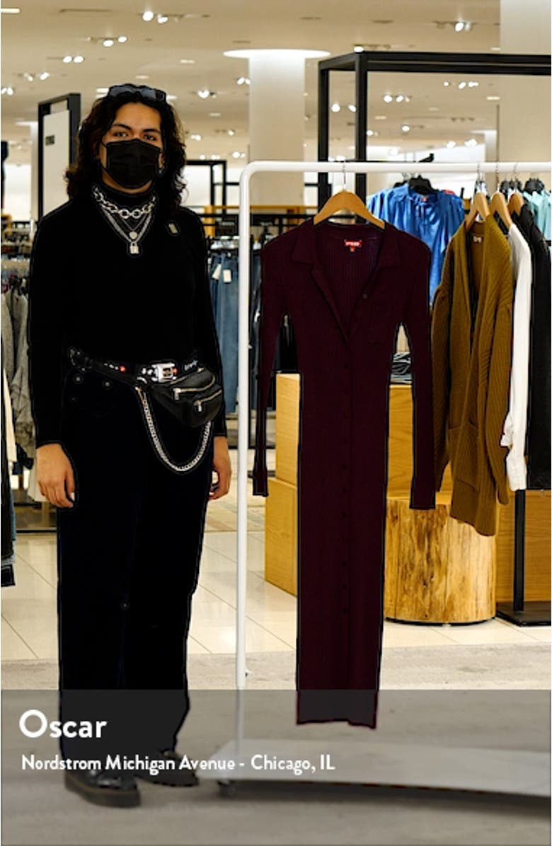 Napa Ribbed Long Sleeve Midi Dress, sales video thumbnail