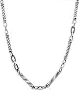 SAMUEL B. Sterling Silver Twisted Mixed Link Necklace