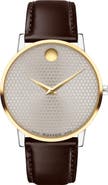 Movado Museum Classic Leather Strap Watch, 40mm