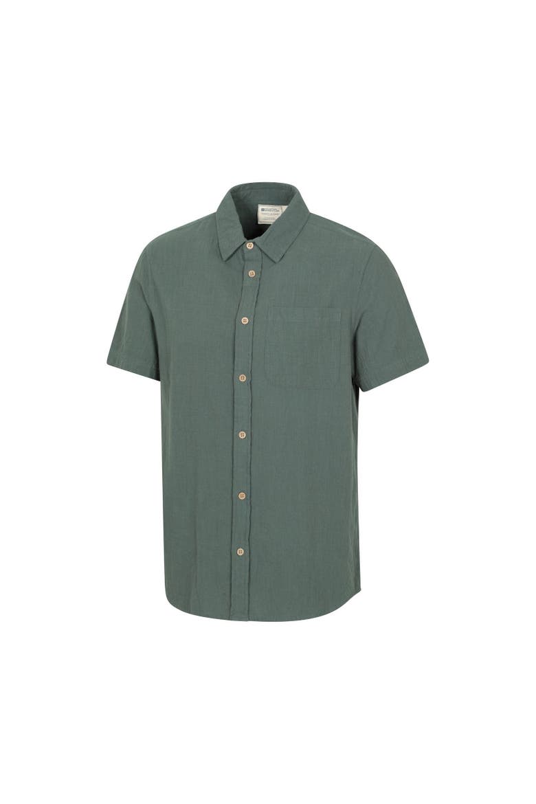 Palm Textured Short-Sleeved Shirt, Alternate, color, Green