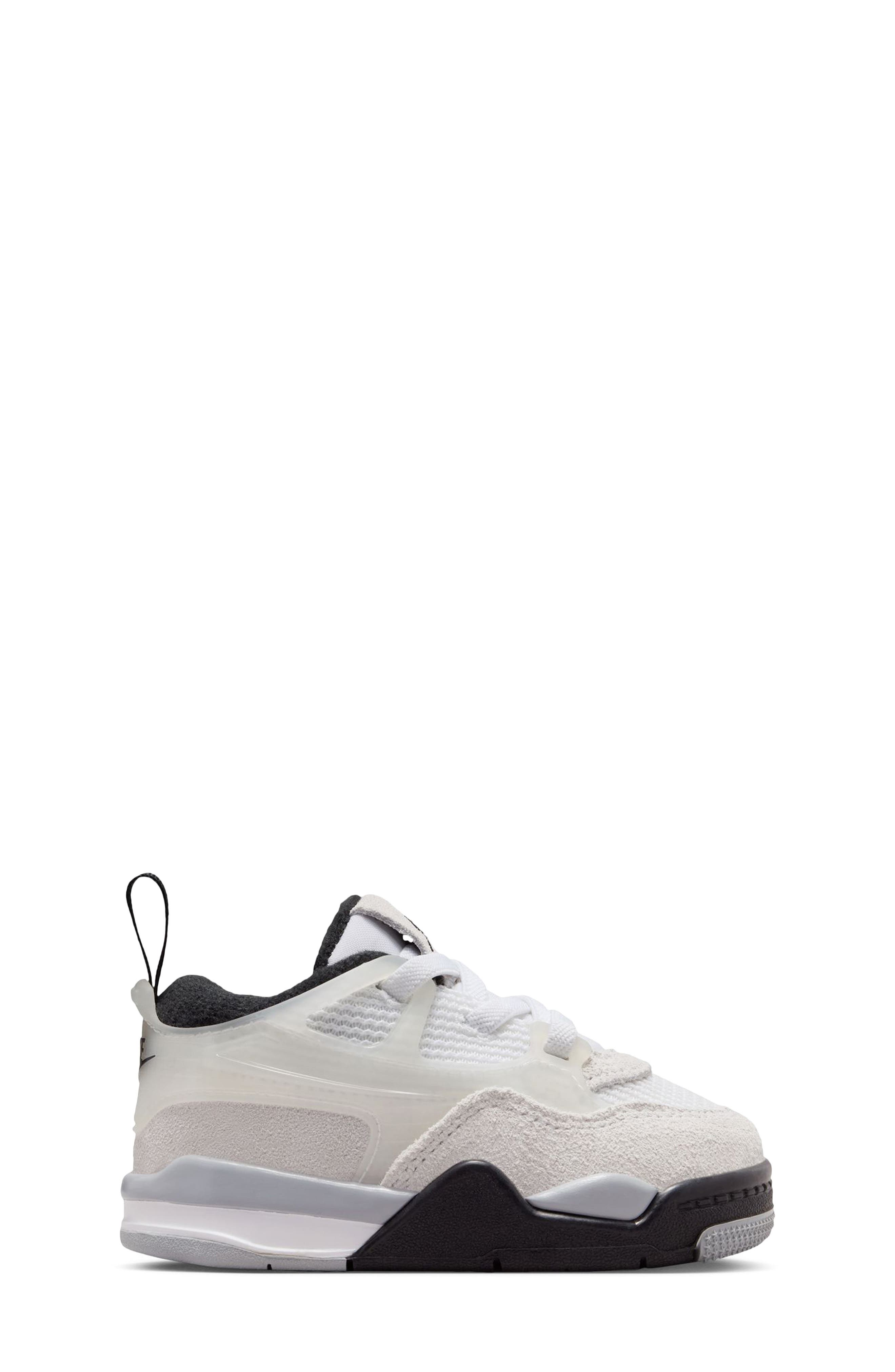 Kids' Air Jordan 4 RM Sneaker, Alternate, color, WHITE/ BLACK/ INFRARED/ GREY