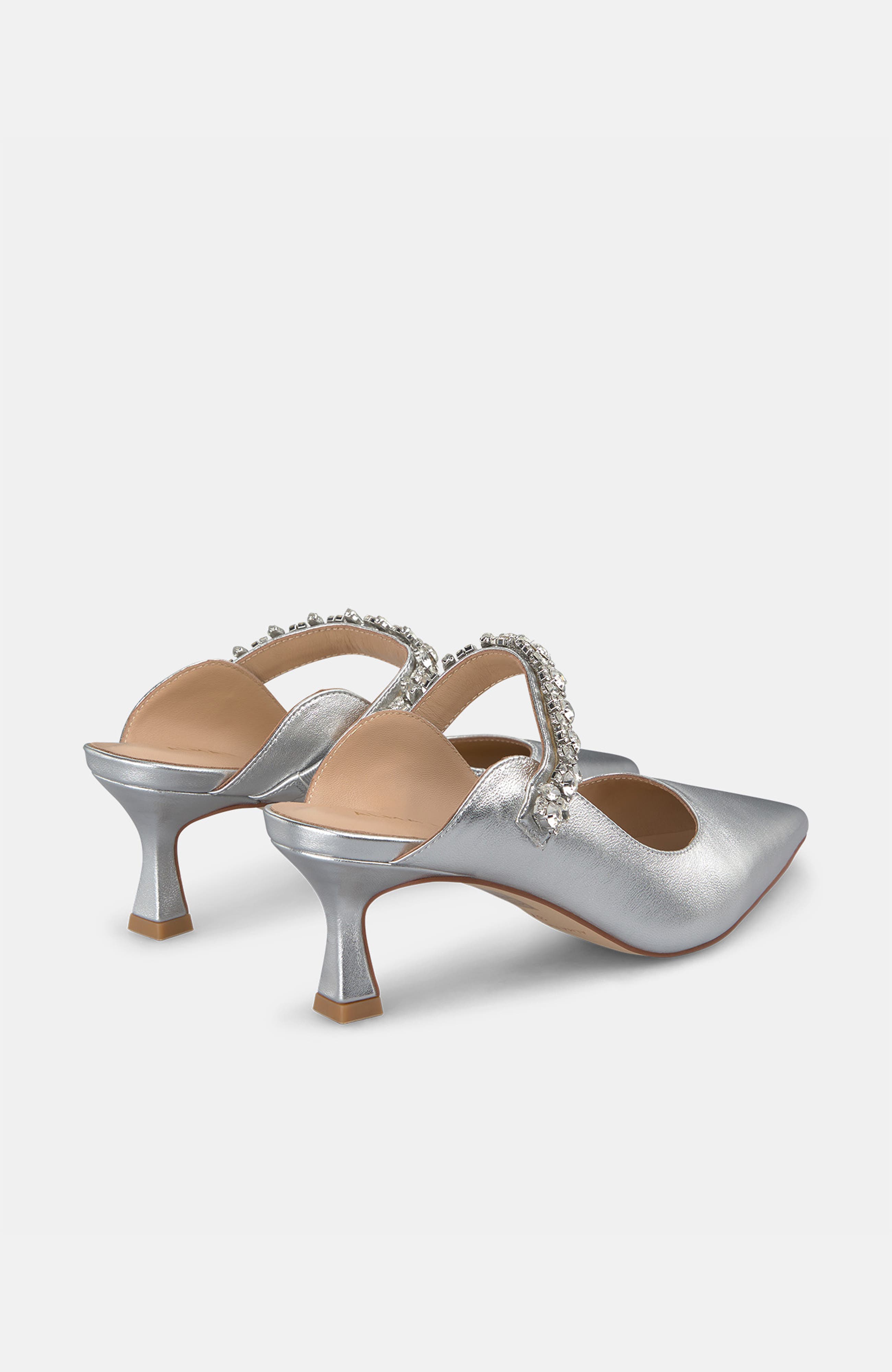 Shoes with Heeled Toe Soother, Alternate, color, Metallic Silver