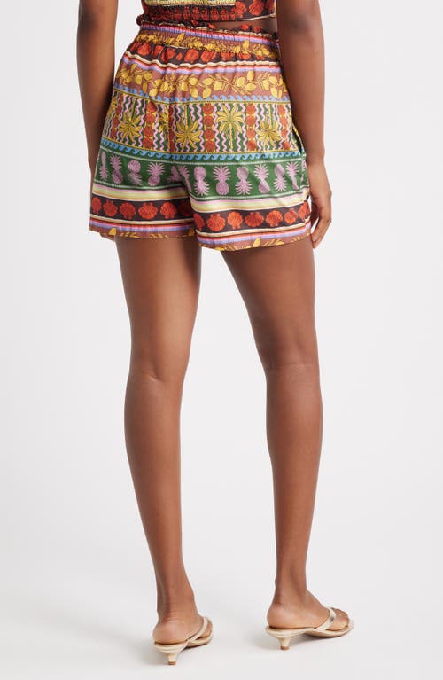 Vero Moda Truly Tropical High Waist Cotton Shorts In Multi