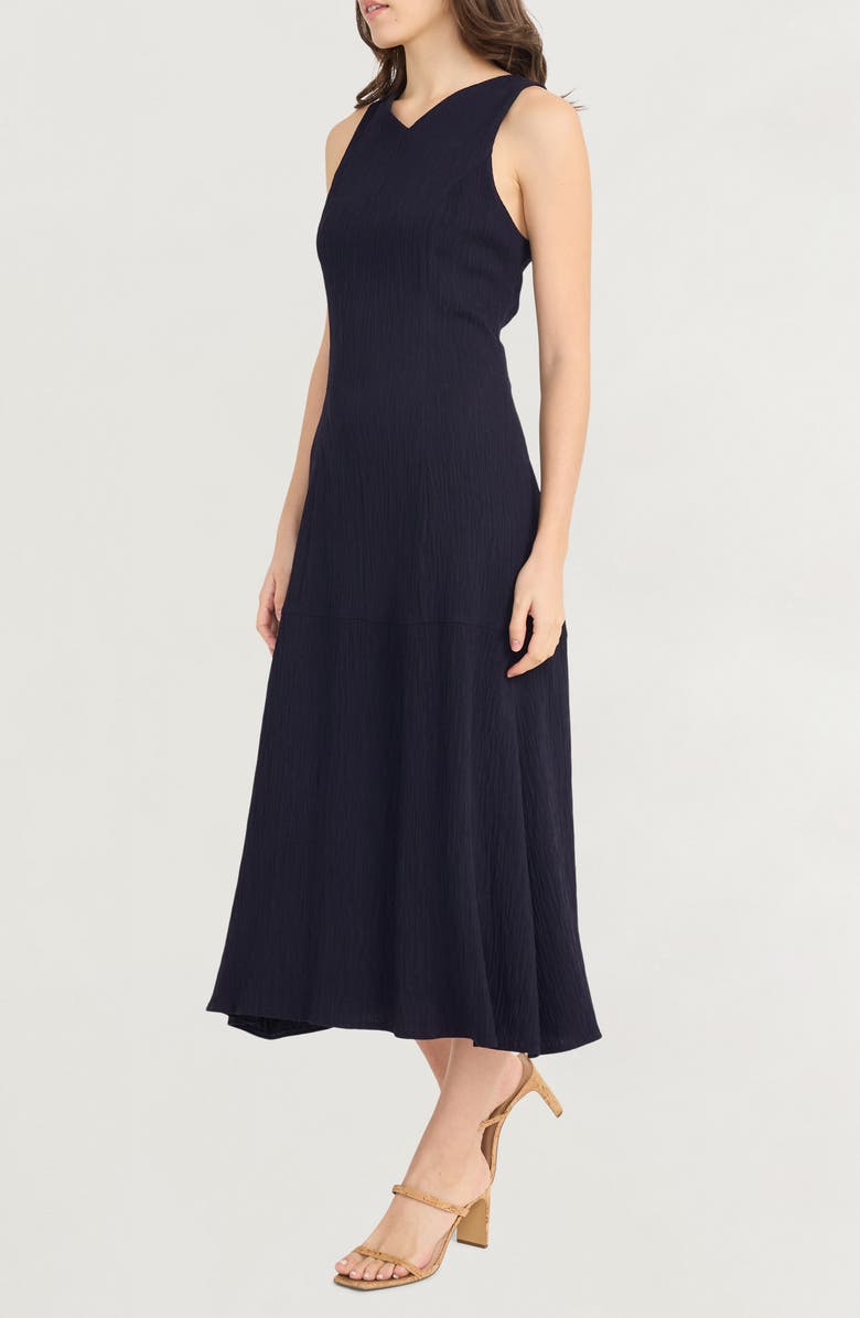 Luxely Fluid A-Line Midi Dress, Alternate, color, Navy