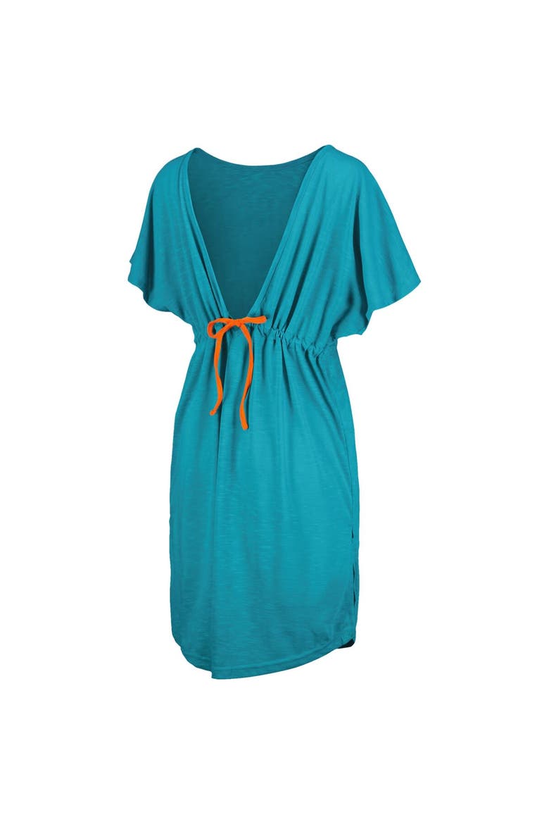 Women's G-III 4Her by Carl Banks Aqua Miami Dolphins Versus Swim Cover-Up, Alternate, color, Aqua