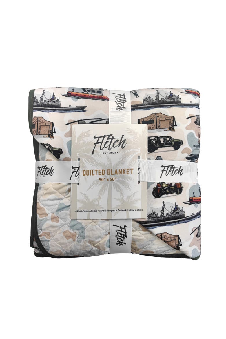 The Brave 2.0 Quilted Blanket, Alternate, color, Camo