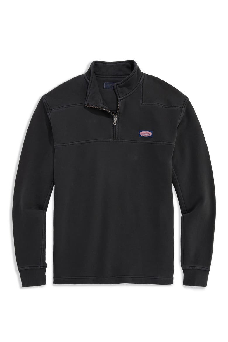 Shep Shirt® Quarter Zip Pullover, Main, color, JET BLACK