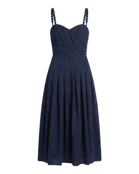 Marabel Sweetheart Jacquard Midi Dress