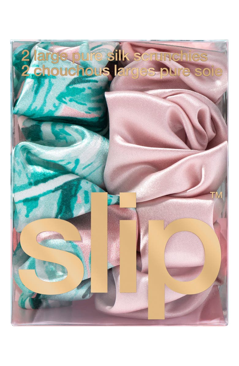 slip 2-Pack Large Silk Scrunchies, Alternate, color, 