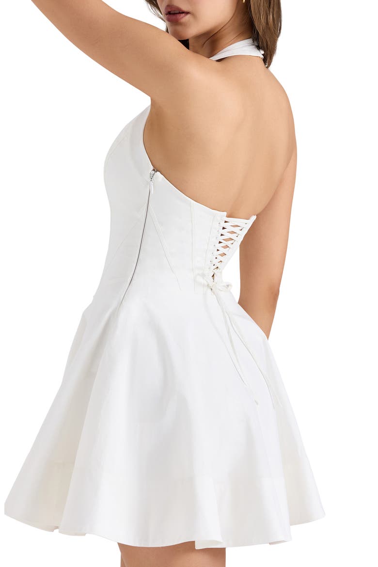 Sasha Halter Minidress, Alternate, color, WHITE