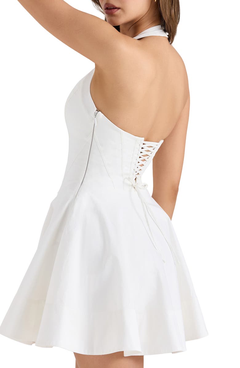 HOUSE OF CB Sasha Halter Minidress, Alternate, color, White