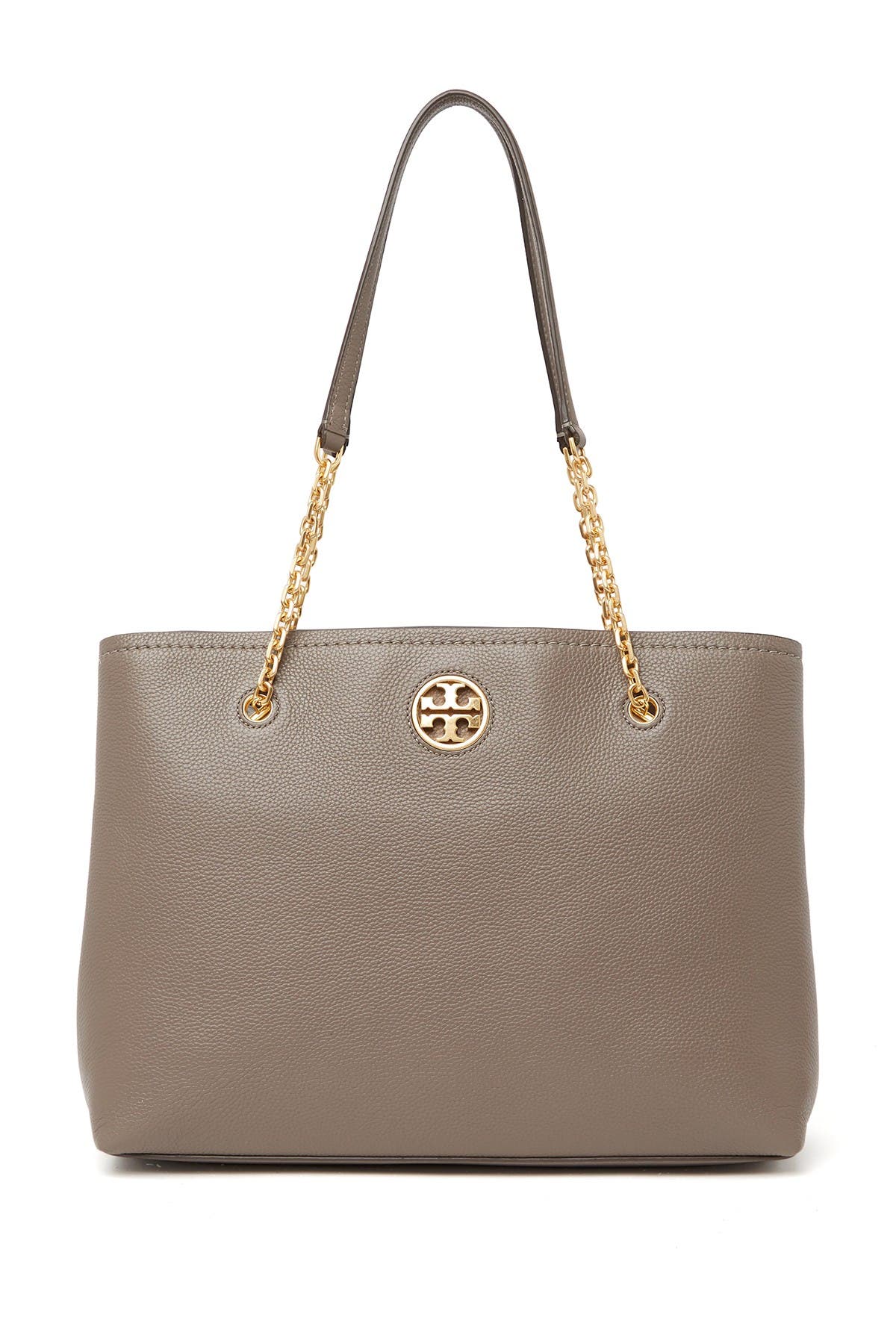 Carson Leather Tote, Main, color, SILVER MAPLE