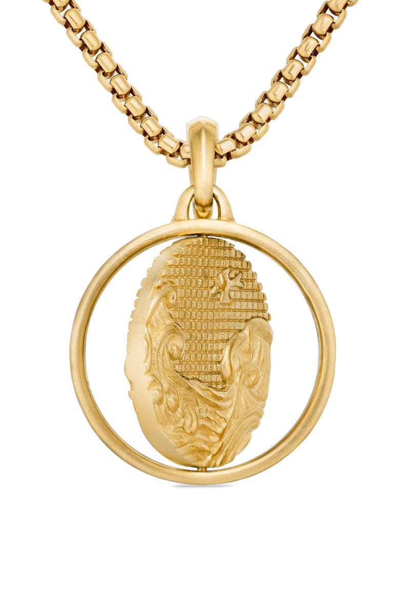 Water & Fire Amulet in 18K Yellow Gold, Alternate, color, 18K YELLOW GOLD