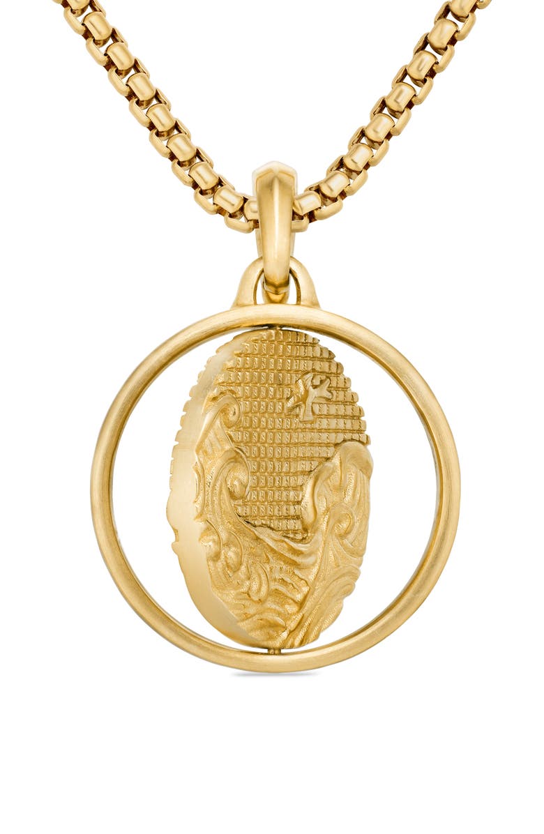 David Yurman Water & Fire Amulet in 18K Yellow Gold, Alternate, color, 18K Yellow Gold