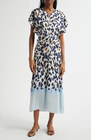 A.L.C. Rem Dot Print A-Line Dress