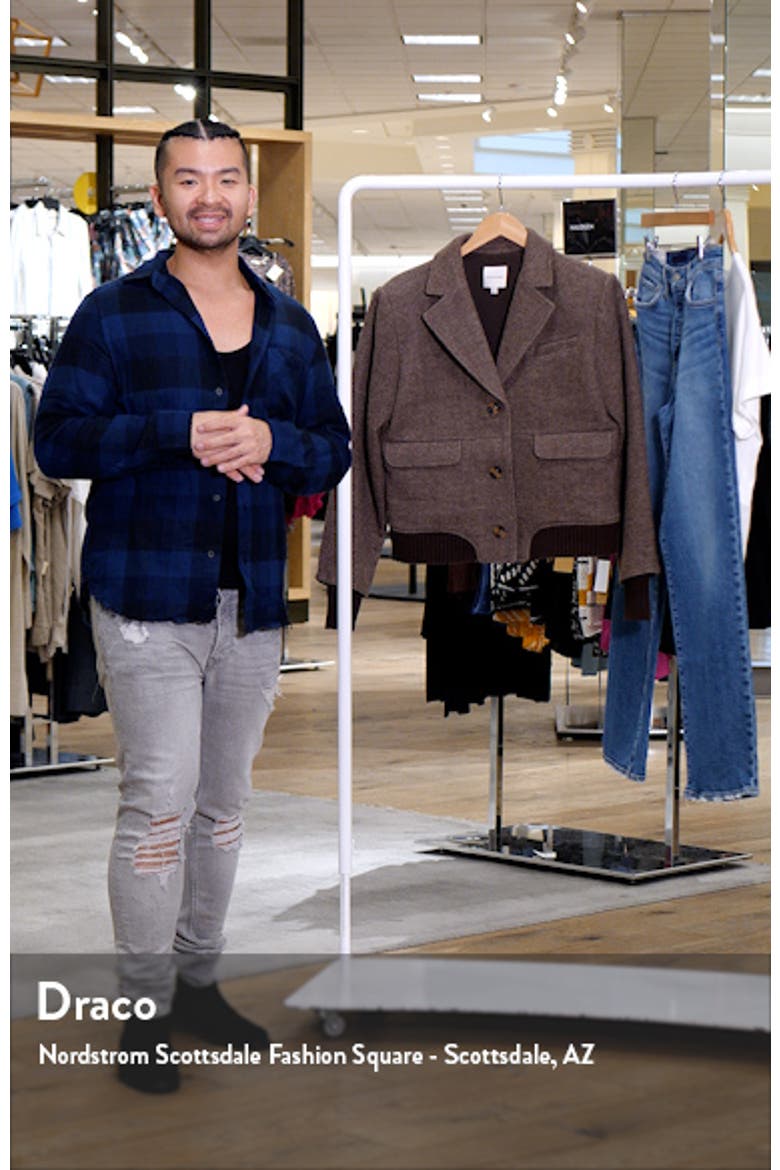 The City Herringbone Bomber Jacket video