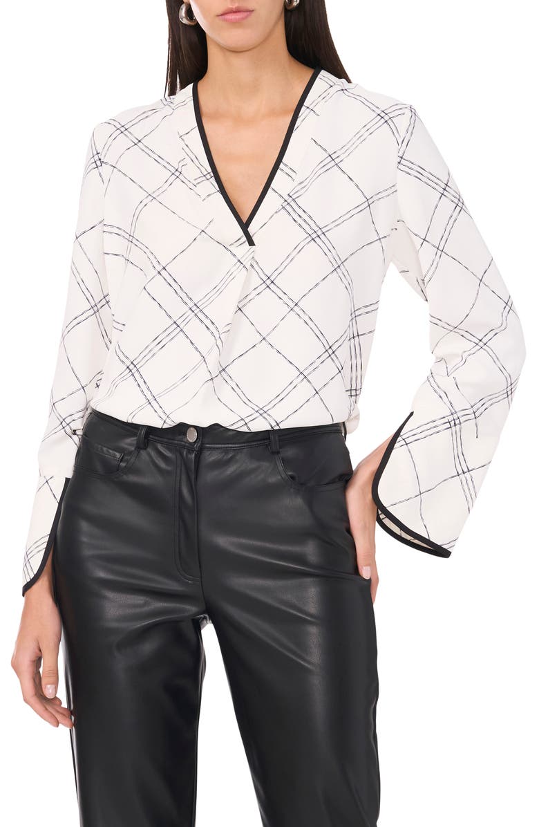 Vince Camuto Contrast Detail Top, Main, color, 