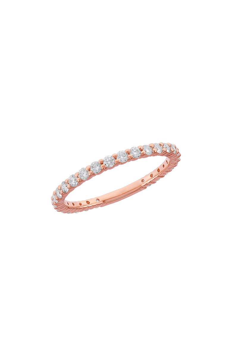 Frankie & Zoe 14K Gold Brilliant Cut Diamond Band Ring, Main, color, Rose Gold
