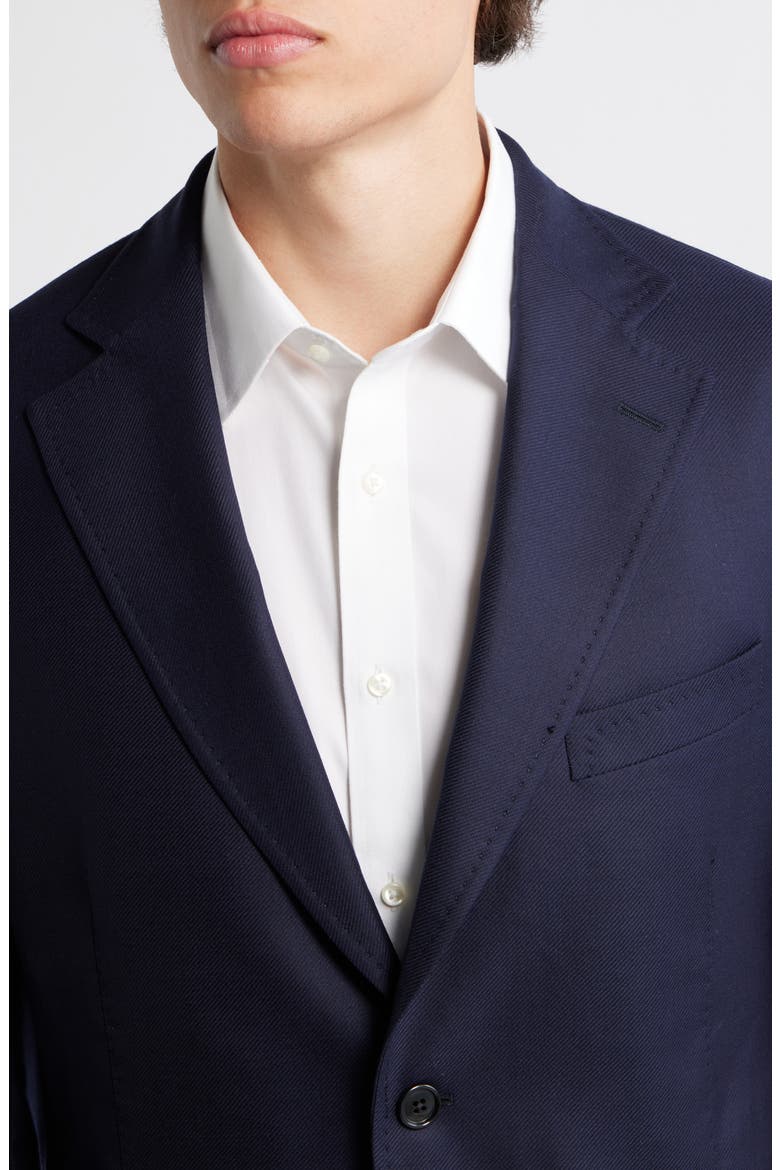 Navy Wool Stretch Twill Blazer, Alternate, color, NAVY