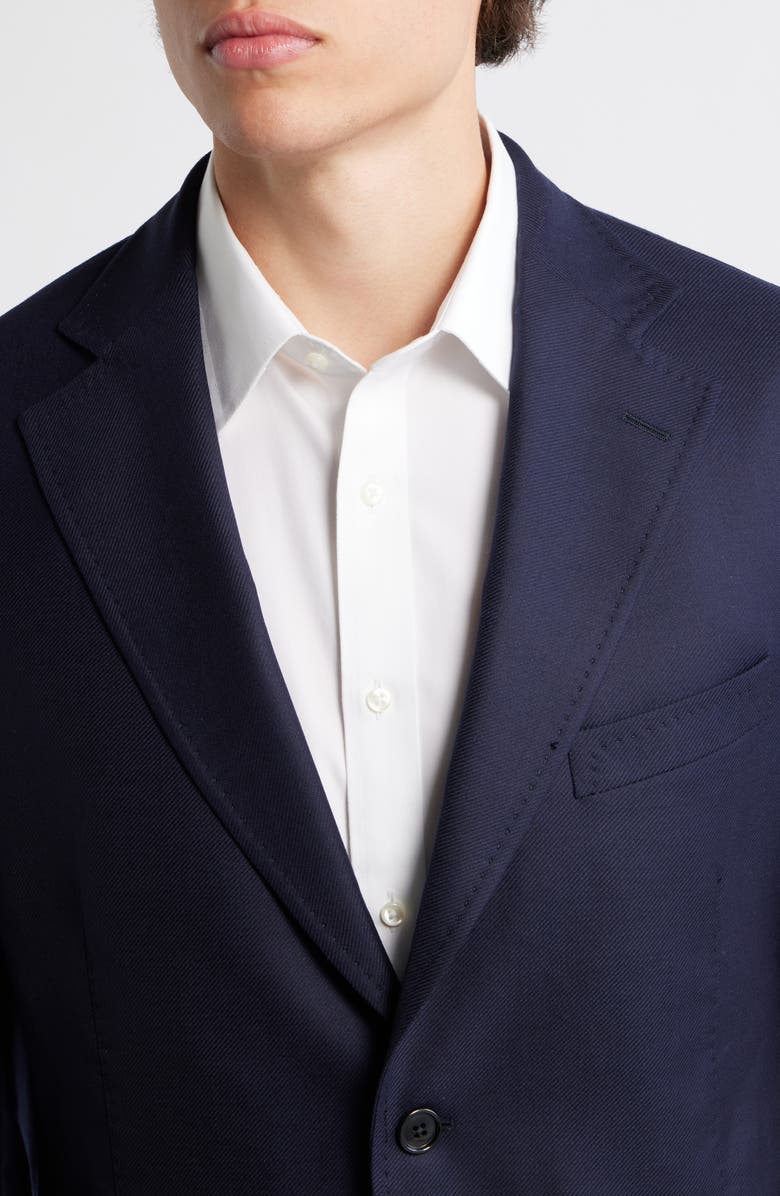 Heritage Gold Navy Wool Stretch Twill Blazer, Alternate, color, Navy