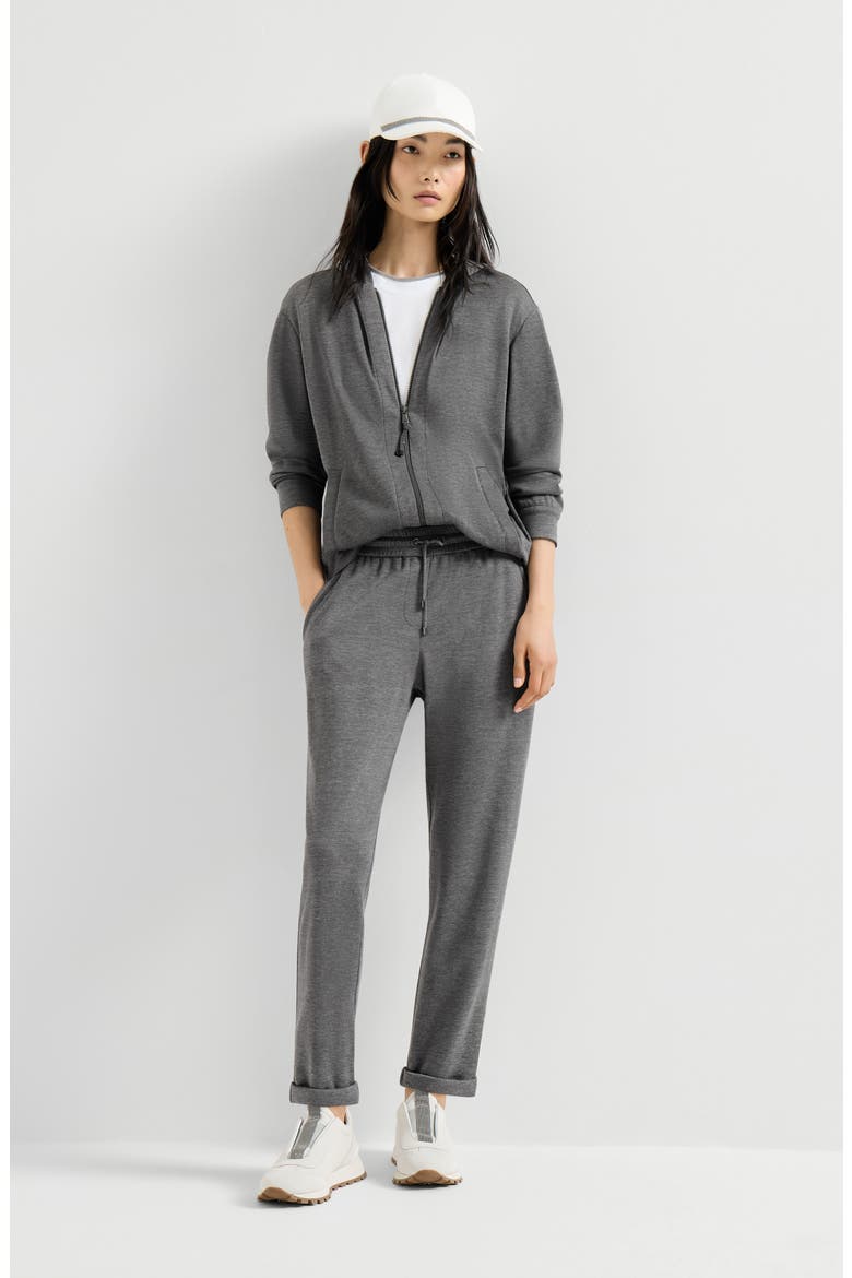 Interlock trousers, Alternate, color, Dark Grey