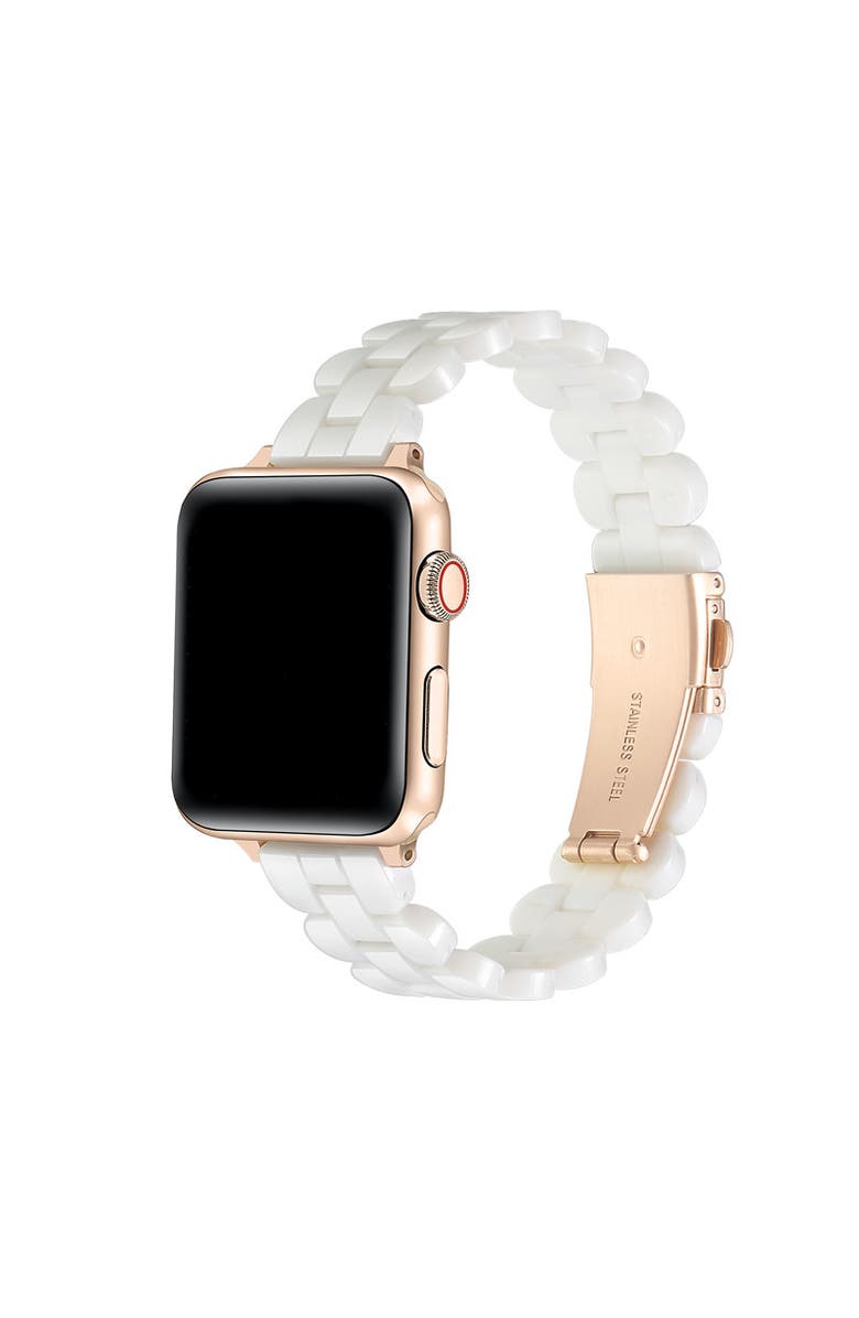 Posh Tech Elle Resin Link Band for Apple Watch, Main, color, White