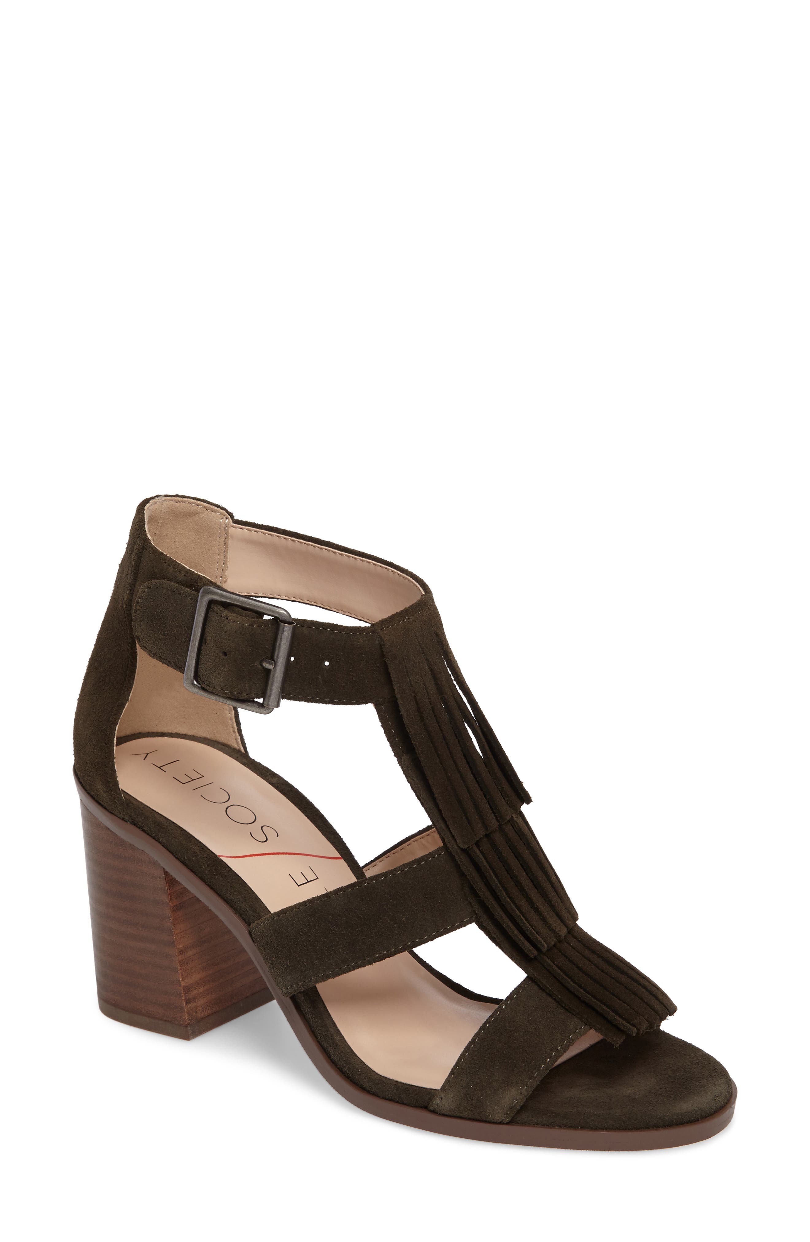 Sole Society 'Delilah' Fringe Sandal, Main, color, 