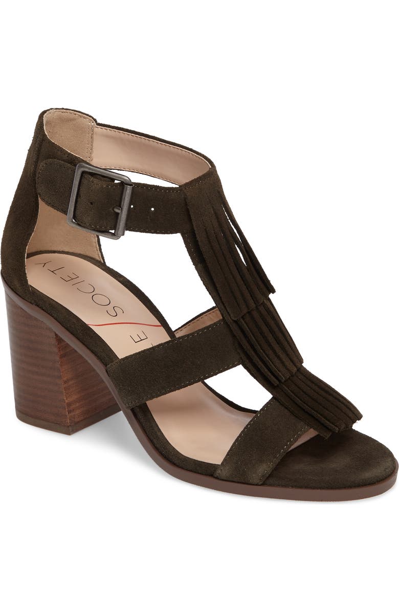 Sole Society 'Delilah' Fringe Sandal, Main, color,