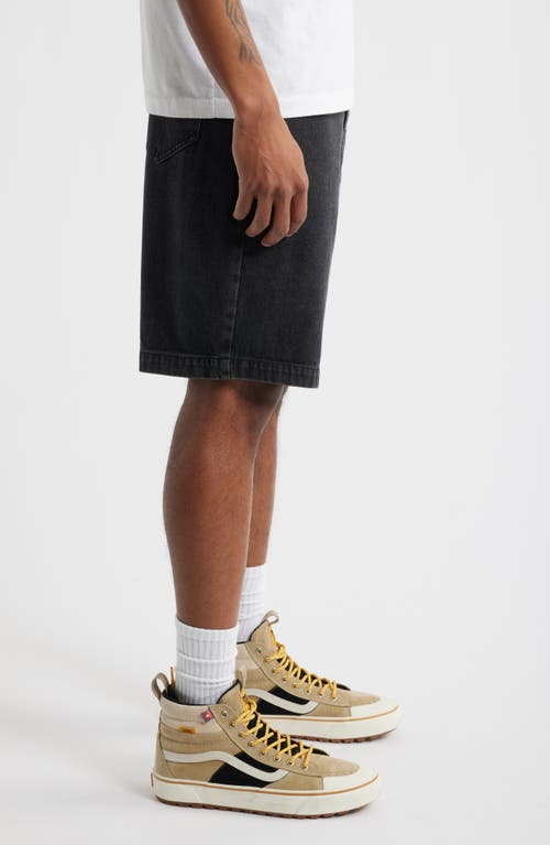 Bp. Baggy Denim Shorts In Black Faded