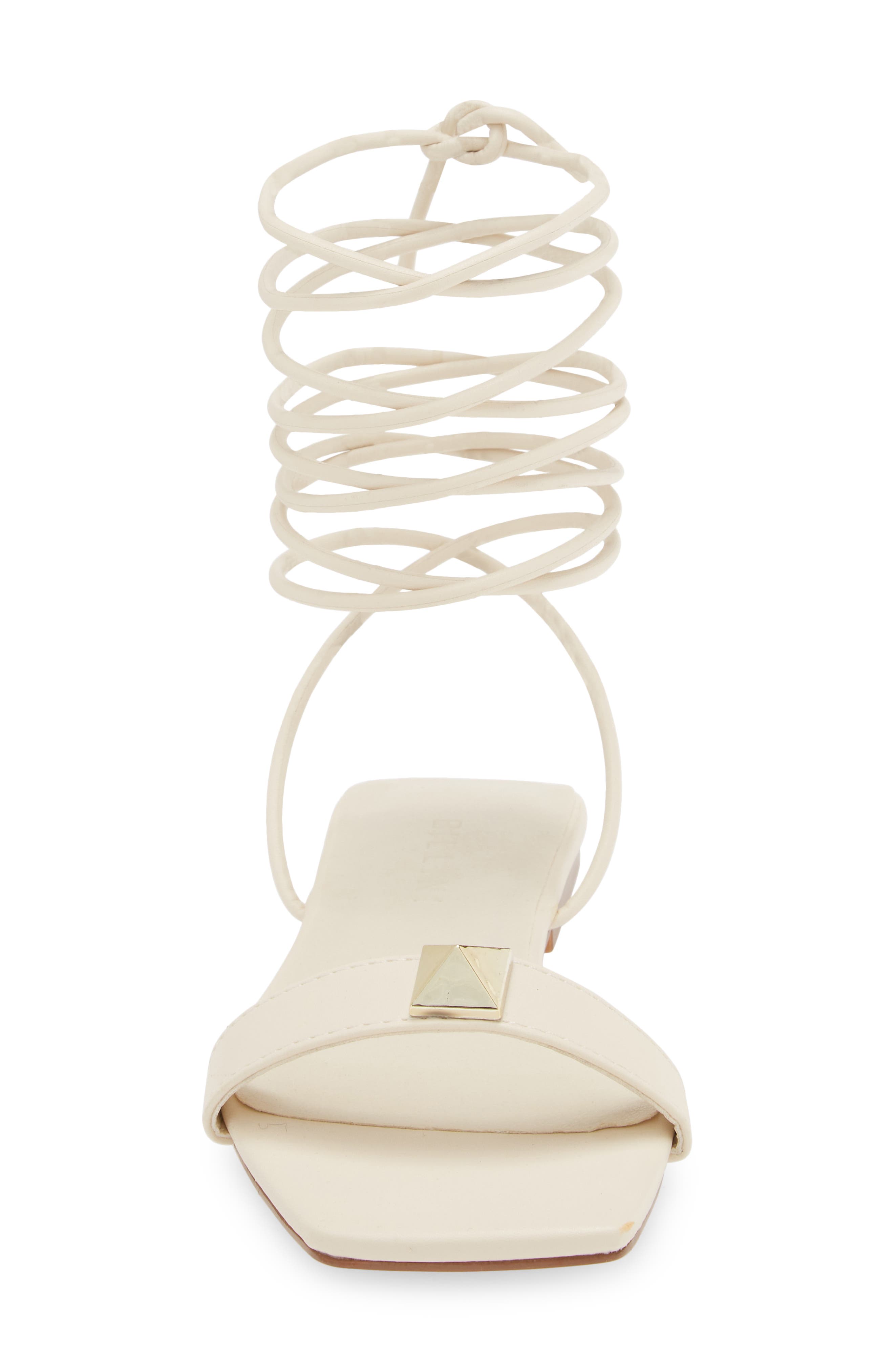 Jayden Ankle Wrap Sandal, Alternate, color, BONE