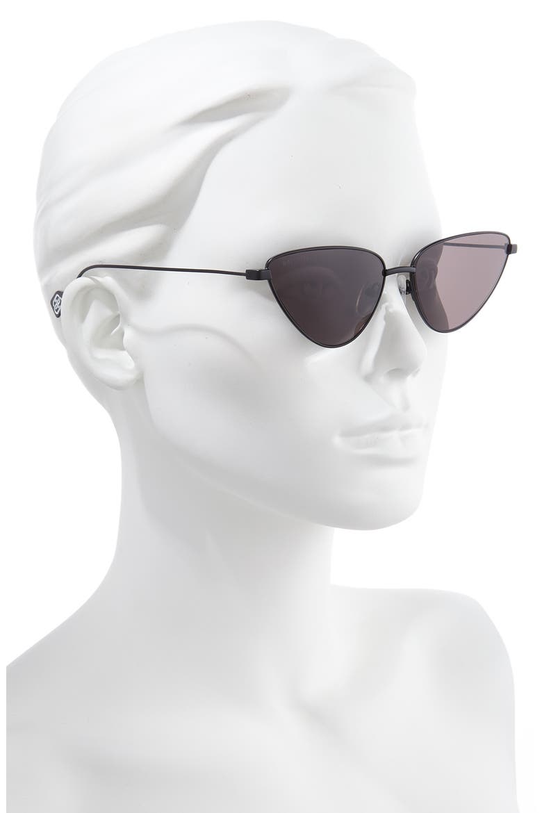 59mm Cat Eye Sunglasses, Alternate, color, BLACK/ GREY