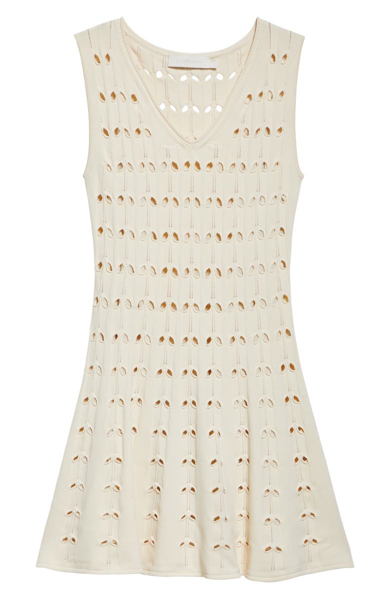 Zimmermann Rhiannon Pointelle Sweater Dress, Alternate, color, Cream