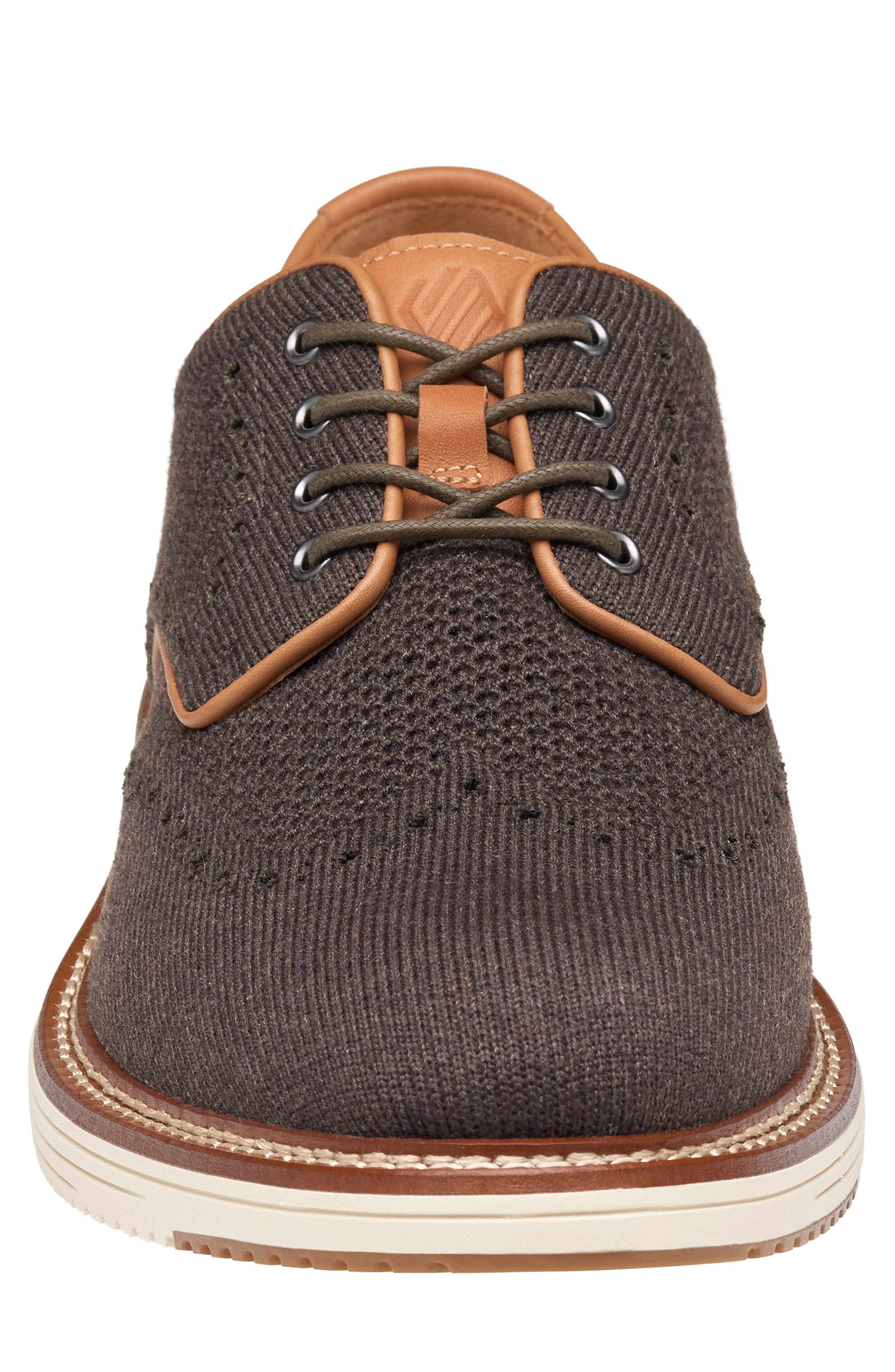 Johnston & Murphy Upton Knit Wingtip Derby, Alternate, color, Brown Heathered Knit