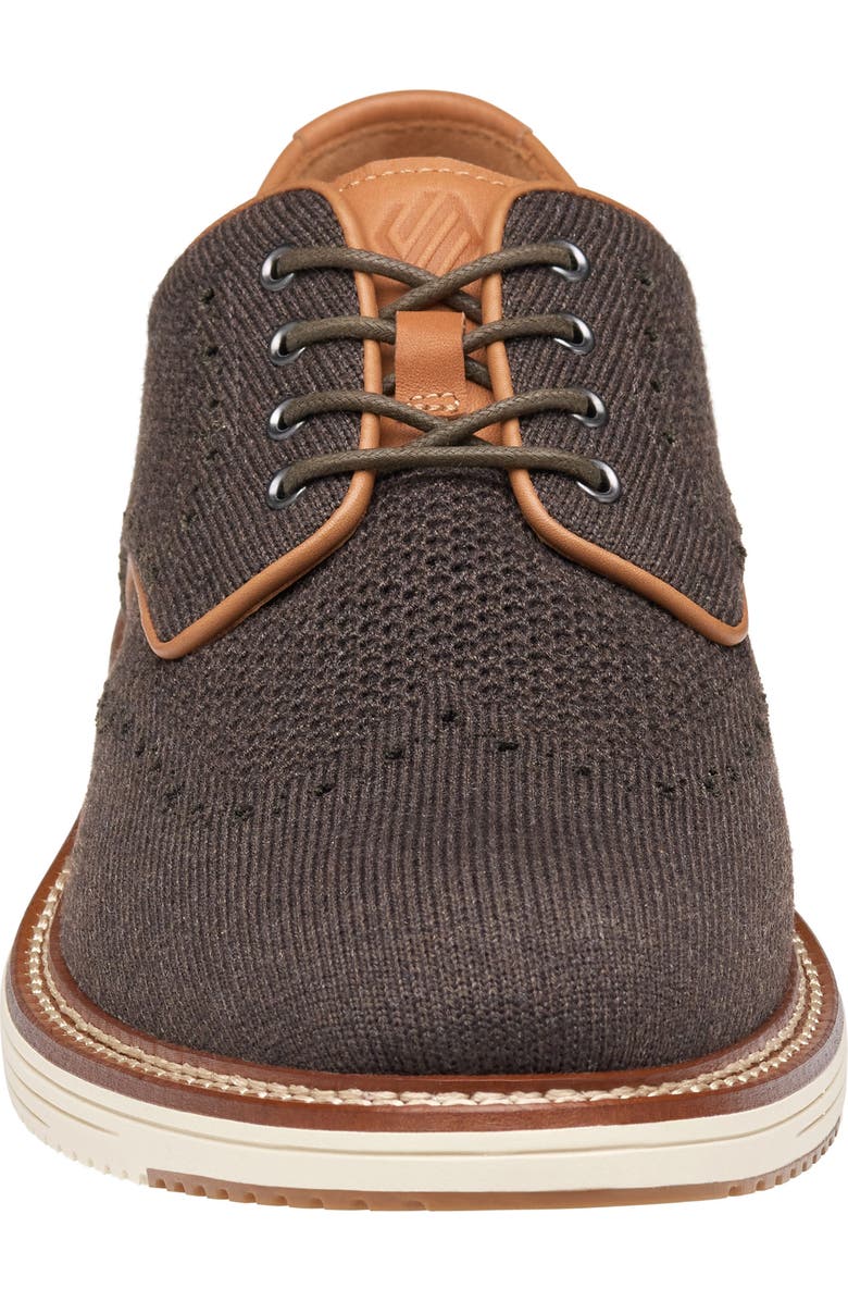 Johnston & Murphy Upton Knit Wingtip Derby, Alternate, color, Brown Heathered Knit