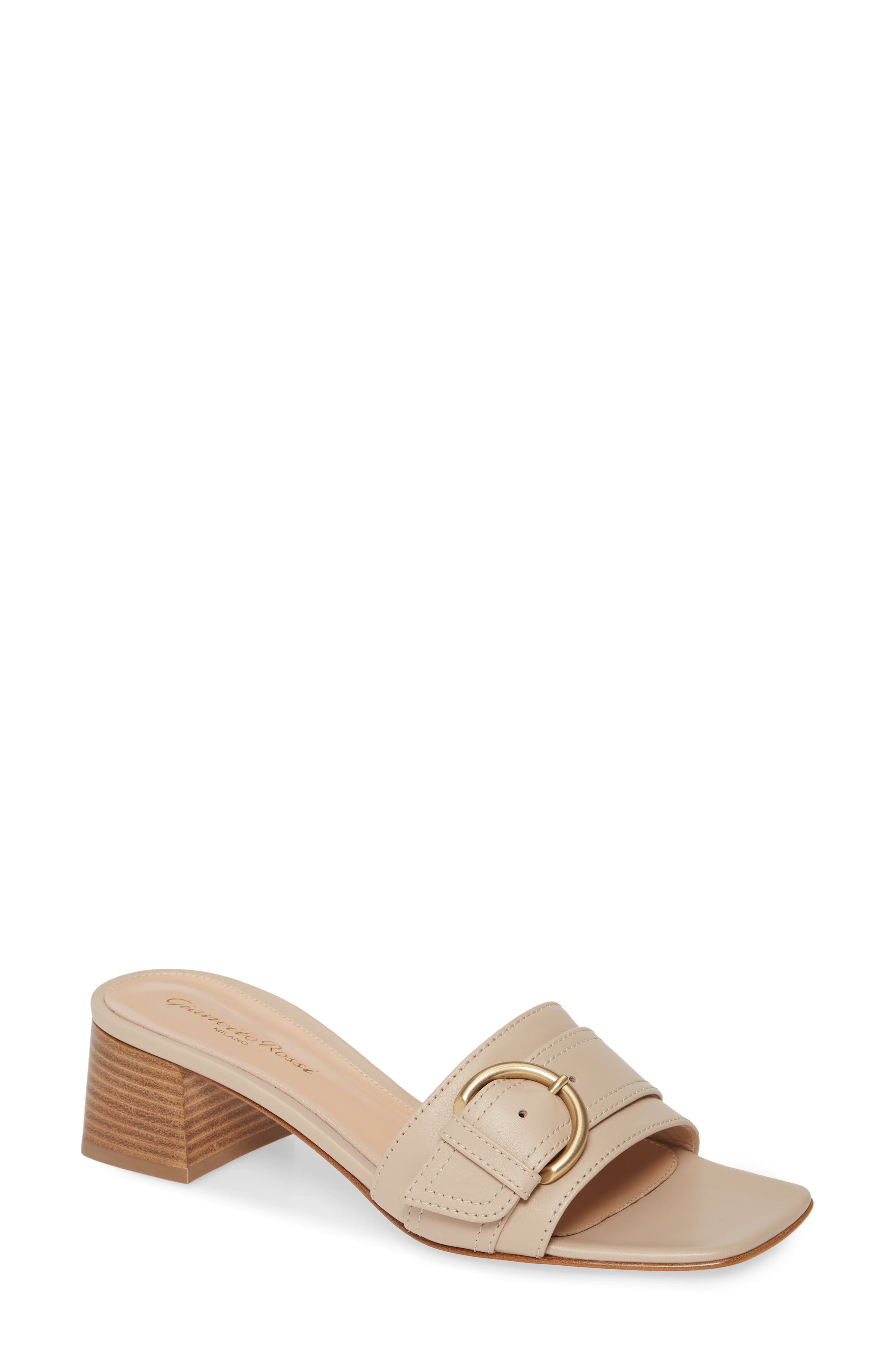 Gianvito Rossi Buckle Slide Sandal, Main, color, 