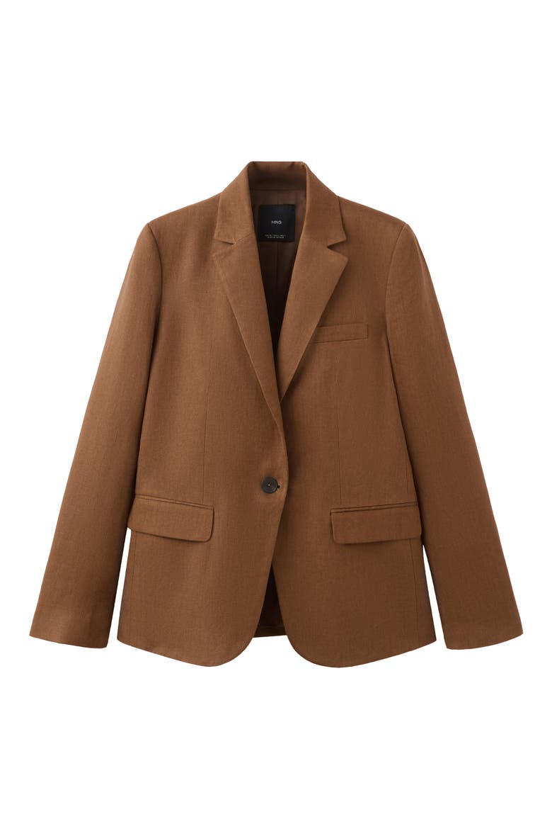 Linen Suit Blazer, Main, color, BROWN