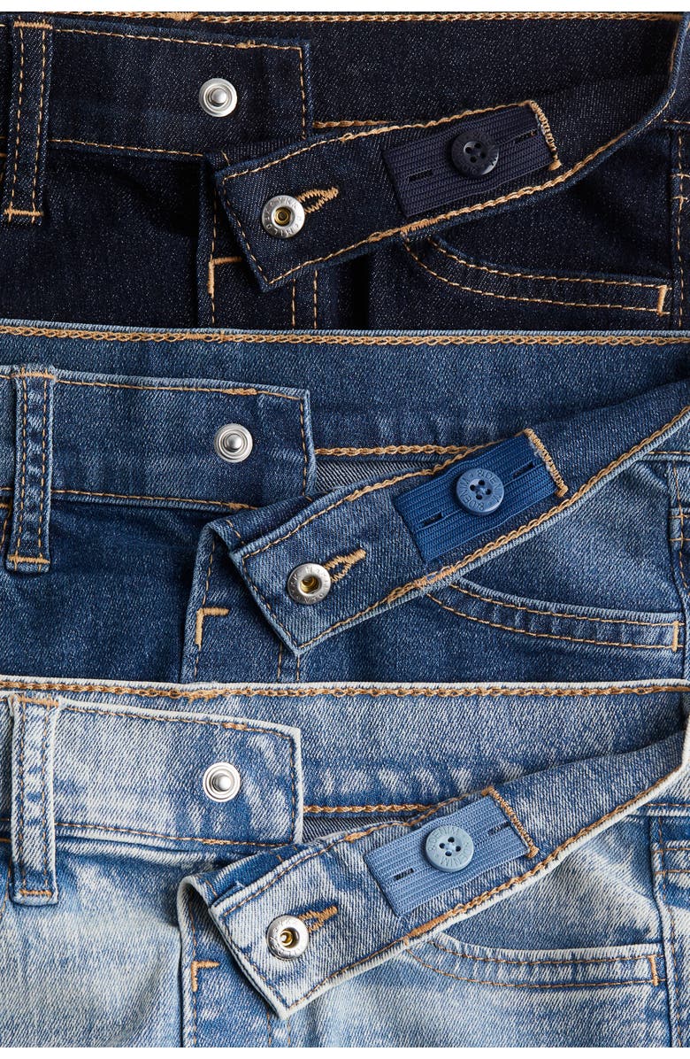 H&M 3-pack Comfort Stretch Slim Fit Jeans, Alternate, color, Denim Blue/Light Denim Blue