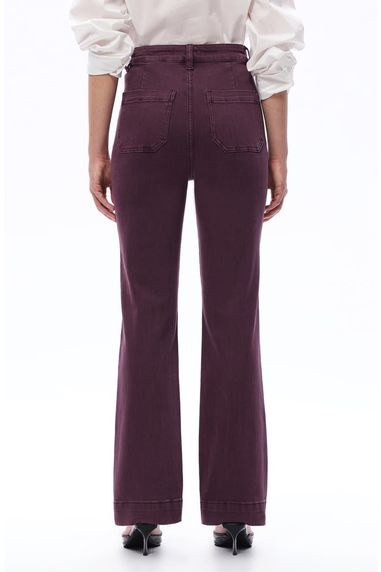 High Waist Bootcut Jeans, Alternate, color, PLUM