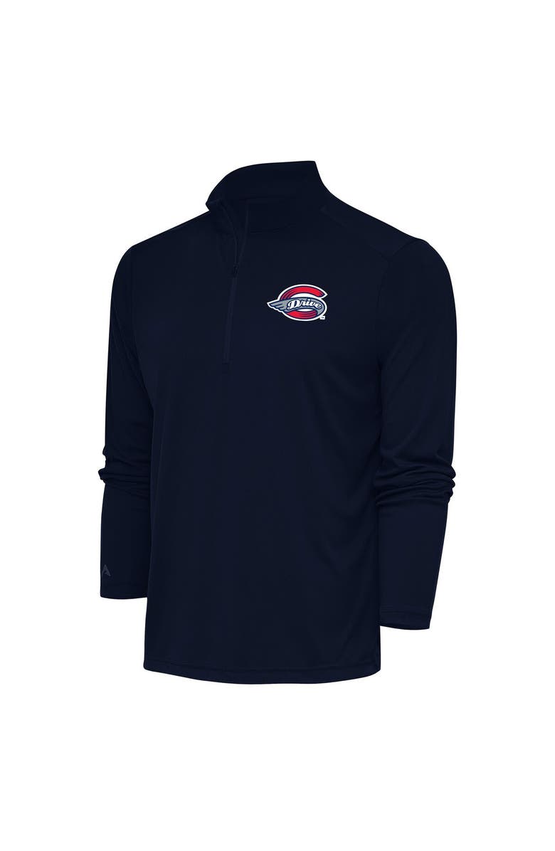 ANTIGUA Men's Antigua Navy Greenville Drive Tribute Quarter-Zip Pullover Top, Main, color,